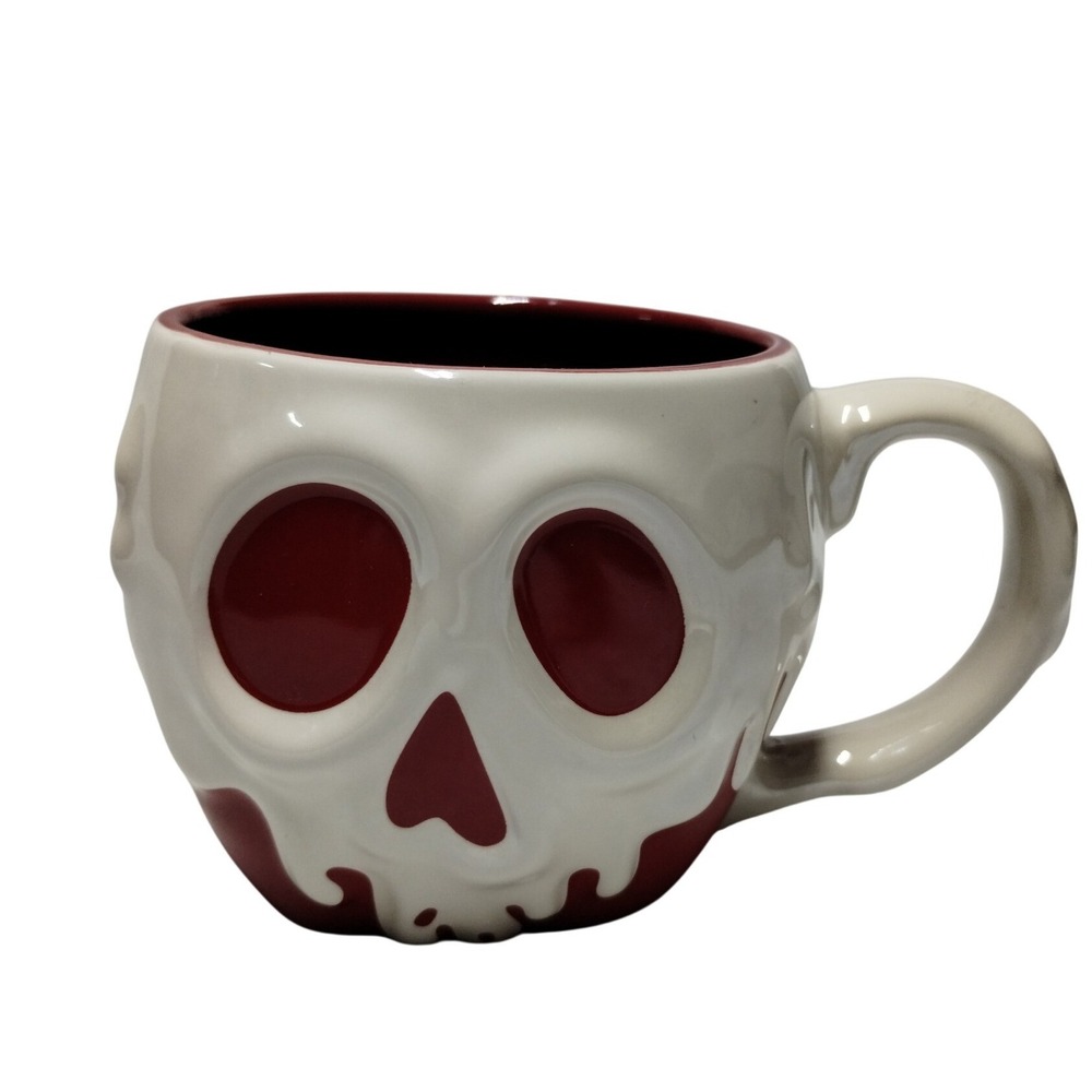 Disney Poison Apple Skull Mug Snow White Evil Queen Ceramic‎ Coffee Cup